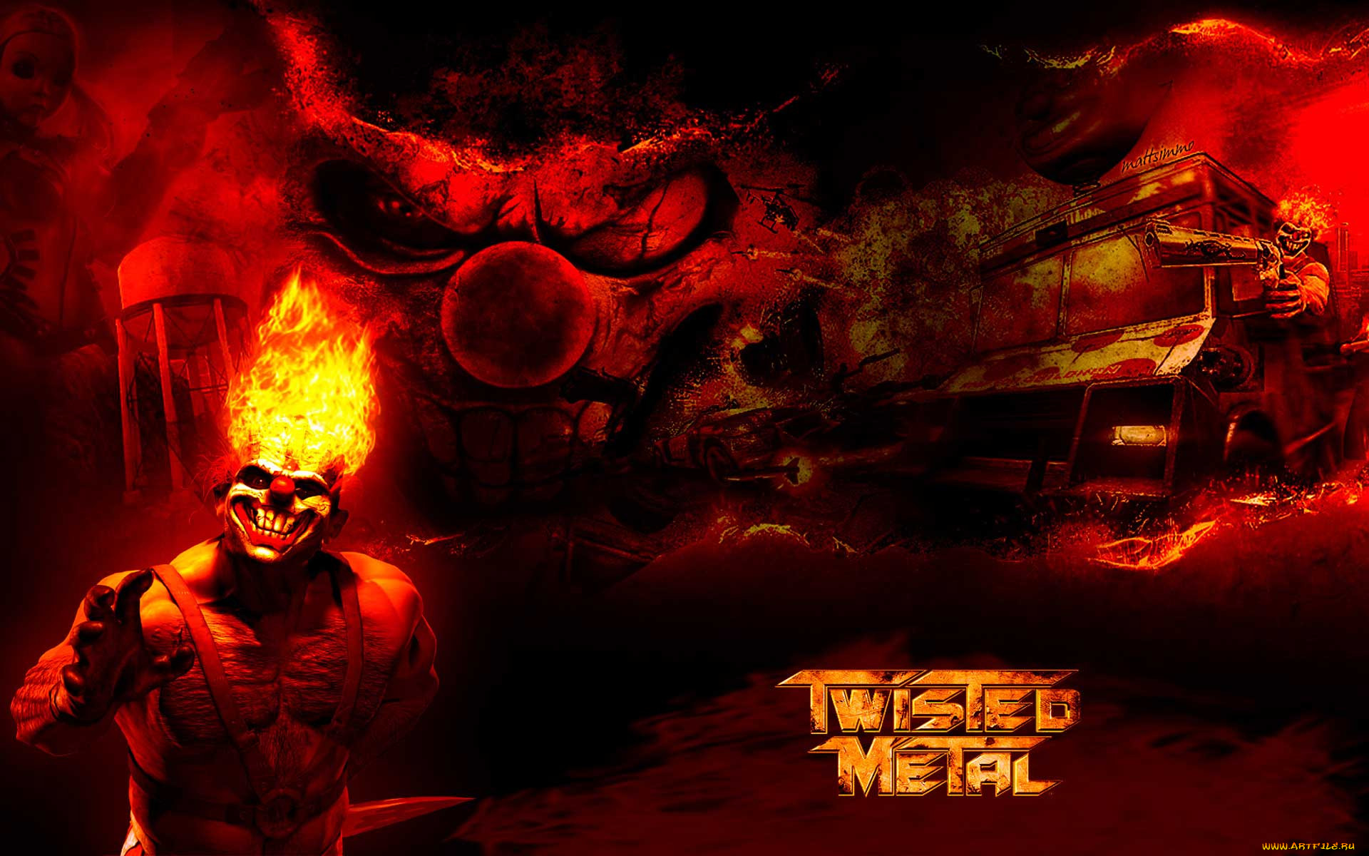 Обои Twisted Metal Видео Игры Twisted Metal, обои для рабочего стола,  фотографии twisted metal, видео игры, клоун Обои для рабочего стола,  скачать обои картинки заставки на рабочий стол.